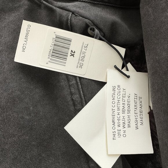 Black/Grey (stone wash) 2X Old Navy jean jacket - Picture 2 of 2